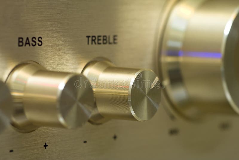 Bass and Treble Knobs stock image. Image of amplifier 17055093