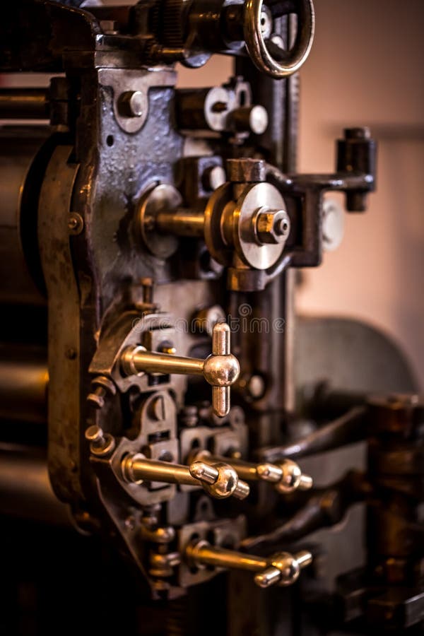 The knobs to the ancient machine royalty free stock image