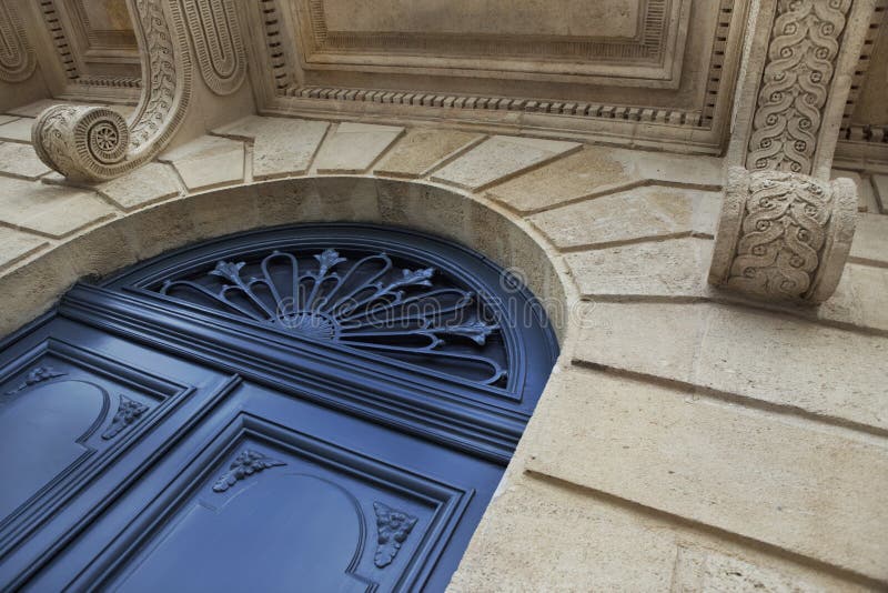 Classic facade of a stylish French mansion in Bordeaux city. Classic facade of a stylish French mansion in Bordeaux city