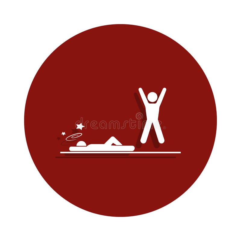 knockdown w akci ikonie w odznaka stylu Jeden walki inkasowa ikona może używać dla UI, UX ilustracja wektor knockdown w akci ikonie w odznaka stylu Jeden walki inkasowa ikona może używać dla UI, UX ilustracja wektor