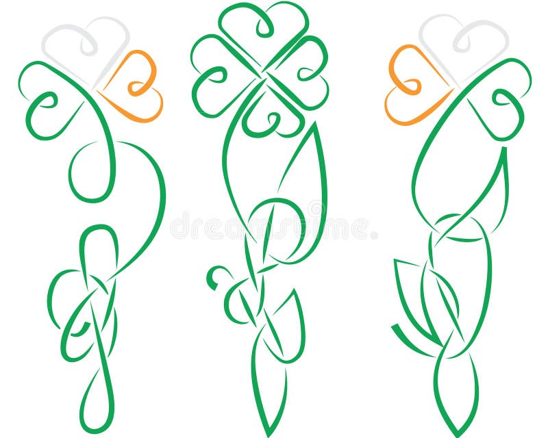 Knoop van Ierland van de klaver de Keltische royalty-vrije illustratie Knoop van Ierland van de klaver de Keltische royalty-vrije illustratie