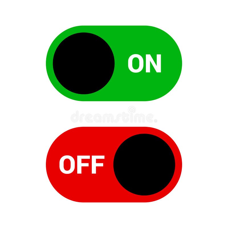 On-Off Button Icons Stock Illustration. Illustration Of Slide - 228986705