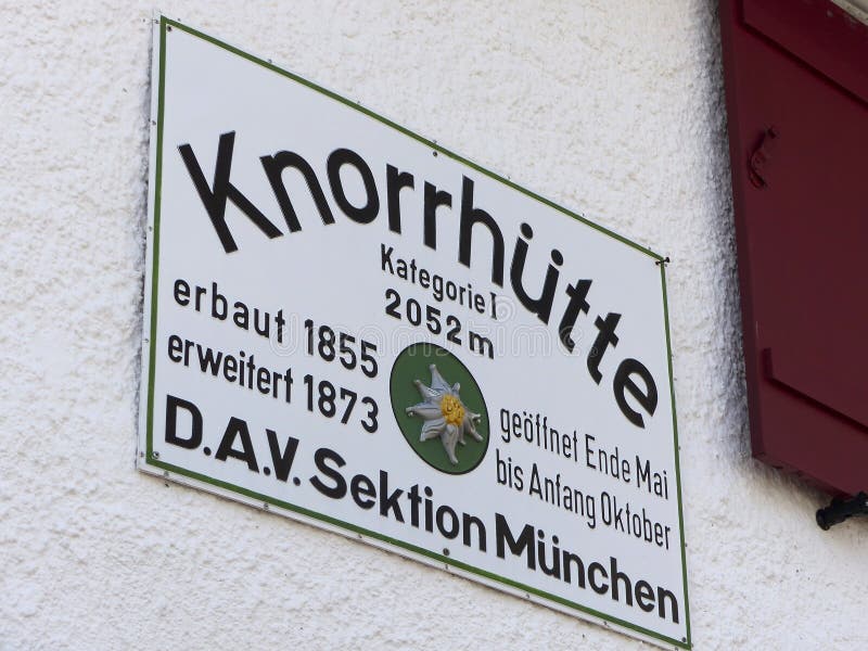 Knorrhutte auf zugspitze tour bayern deutschland