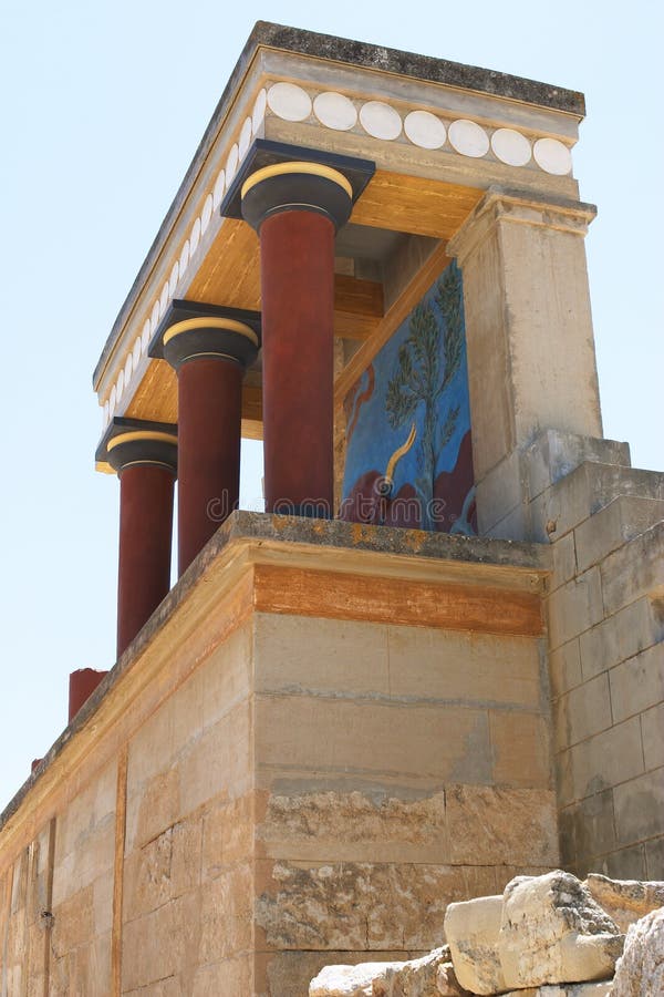 Download Knossos North Entrance 2 stock image. Image of reconstructed - 168791