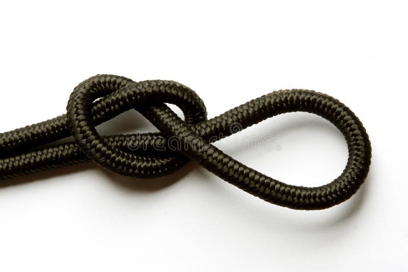 Knot in rope stock image. Image of black, loop, inside 22710923