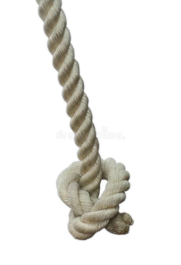 Strong Rope with a Knot isolated on whit, Stock Video