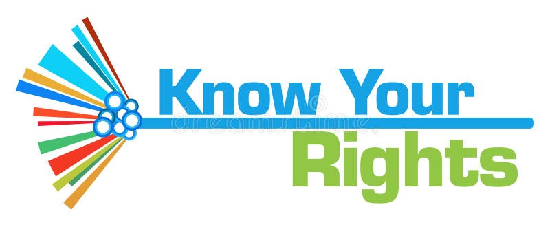 Know Your Rights Colorful Graphical Bar Stock Illustration