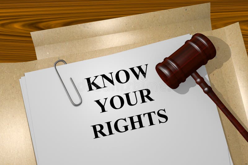 Know your Rights concept royalty free stock image