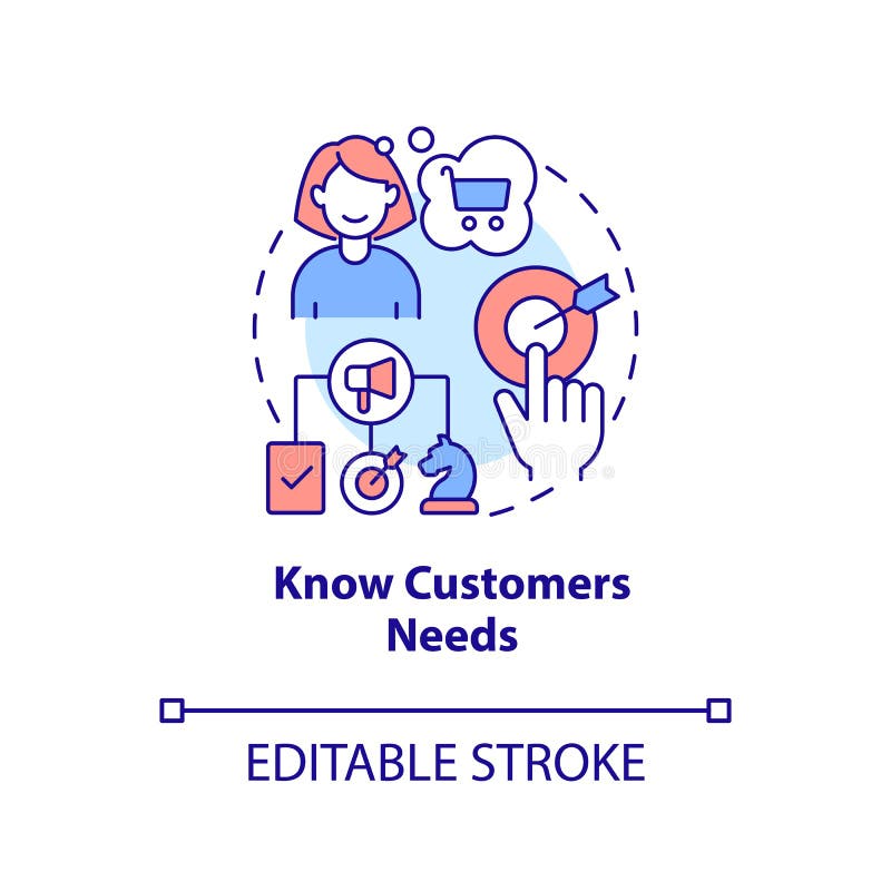 Knowing Customers Needs Concept Icon Stock Vector Illustration of