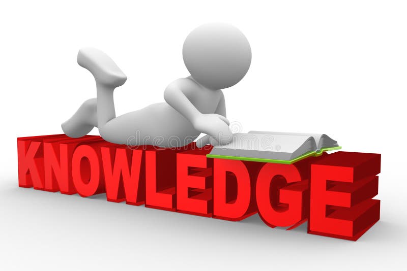 Person Tries To Aquire Knowledge Stock Illustration - Illustration of