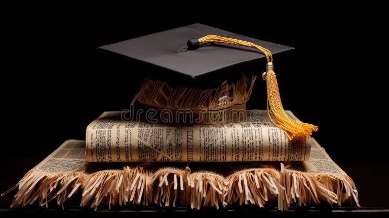Knowledge graduation books vector illustration