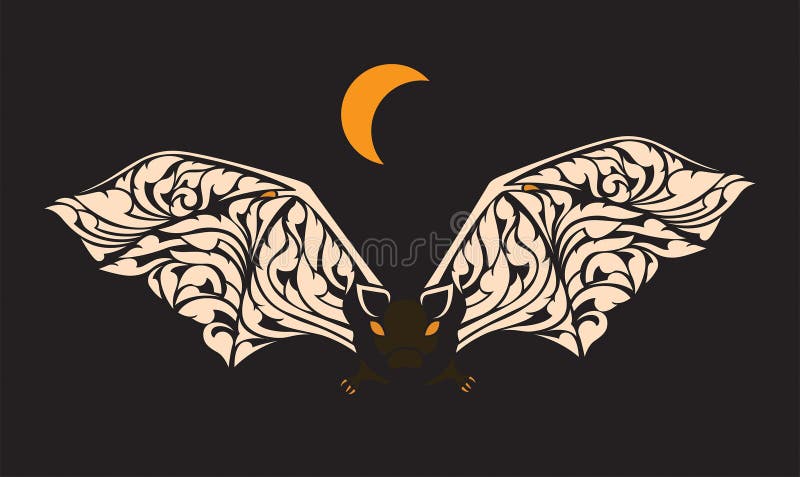Knuppelsvlieg uit bij nacht stock illustratie Knuppelsvlieg uit bij nacht stock illustratie