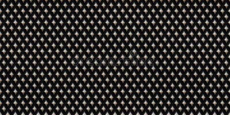 Knurling dark metal diamond studs seamless texture and construction background or fashion accessory