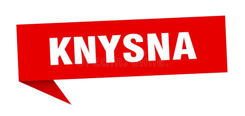 Knysna Sticker. Knysna Signpost Pointer Sign Stock Vector