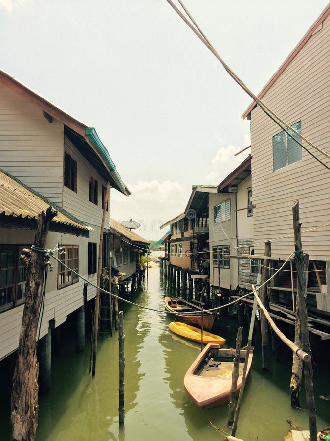 Ko Panyi, vissersdorp in Thailand royalty-vrije stock afbeeldingen