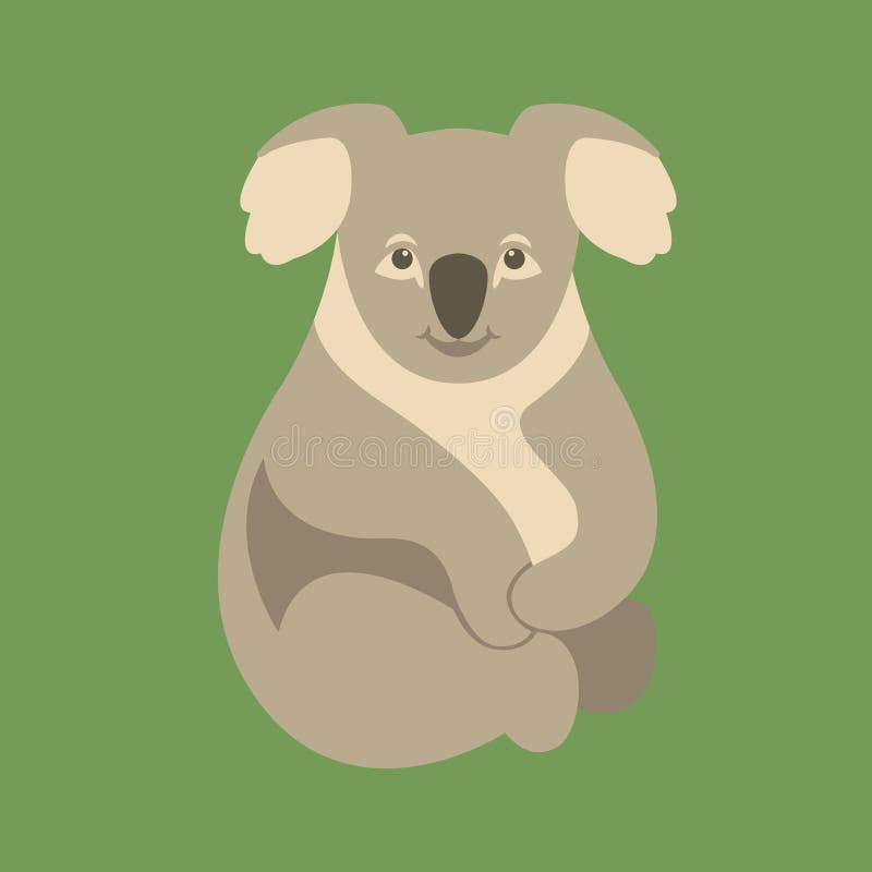 Koala Bear Vector Illustration Style Flat Stock Vector Illustration