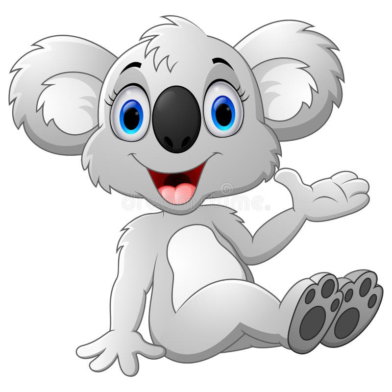 Cute Koala Cartoon Waving Hand Stock Illustrations 53 Cute Koala