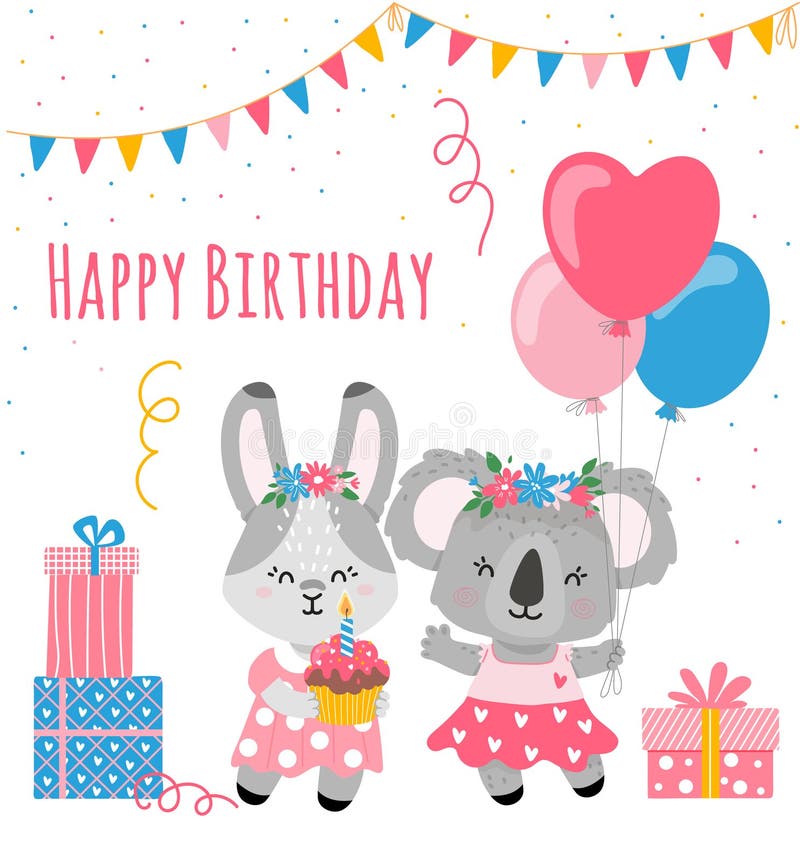 Cartoon Koala Holding Balloons Stock Illustrations – 15 Cartoon Koala ...