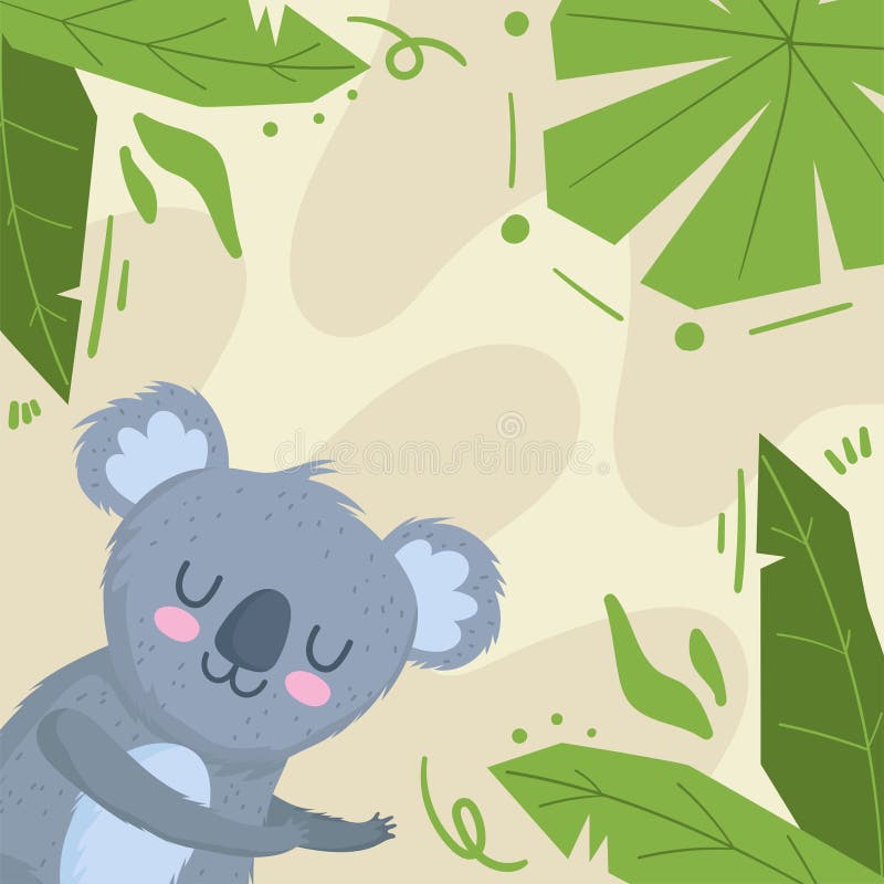 Koala jungle animal stock vector. Illustration of jungle 265645062