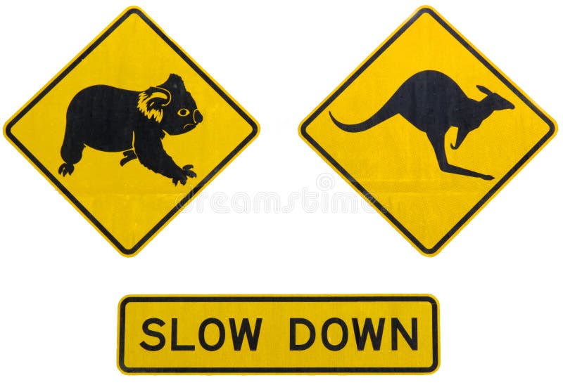 Koala and kangaroo street sign