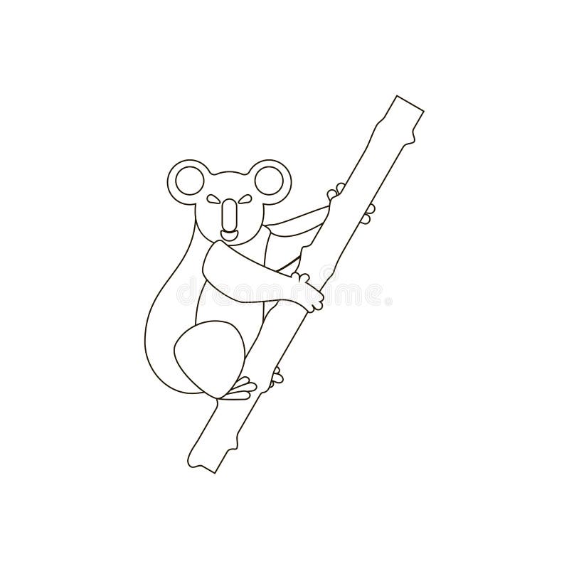 Koala kleurende pagina's royalty-vrije illustratie Koala kleurende pagina's royalty-vrije illustratie