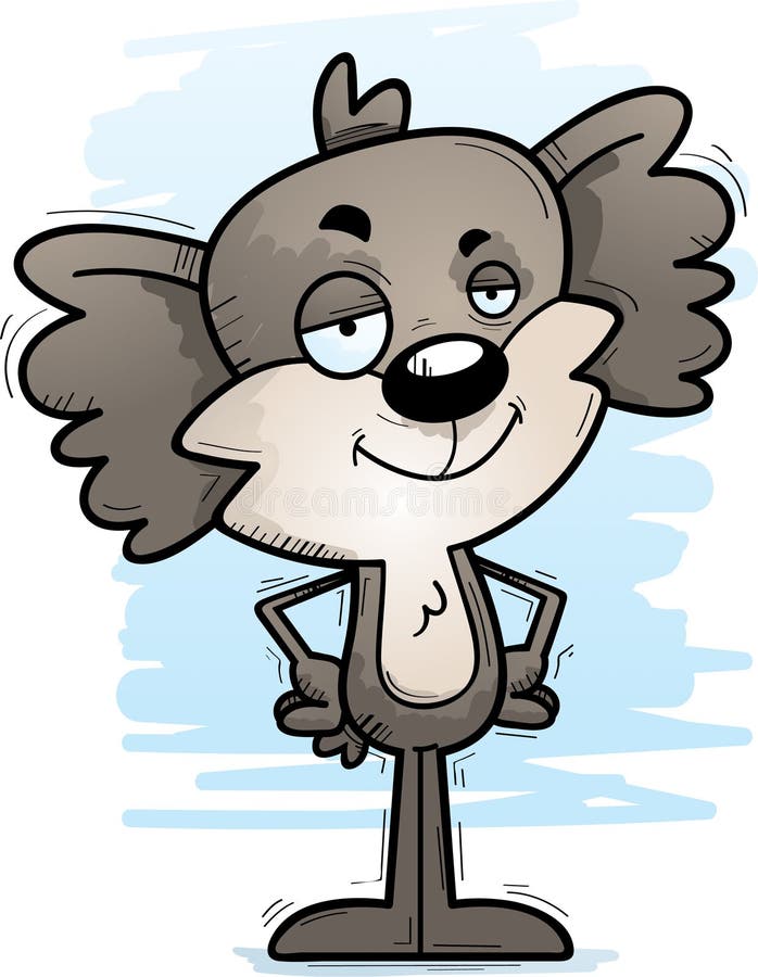 Koala sûr de mâle de bande dessinée illustration stock Koala sûr de mâle de bande dessinée illustration stock