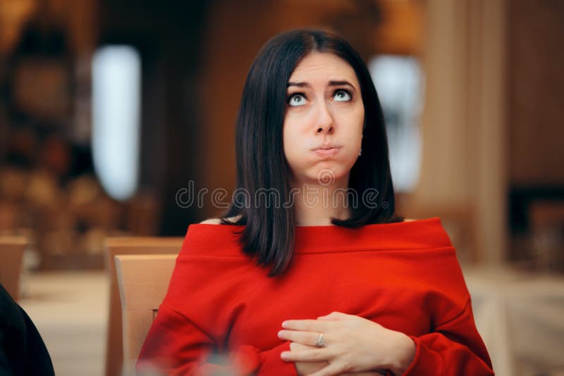 Girl with hands on her abdomen suffering after eating too much. Girl with hands on her abdomen suffering after eating too much