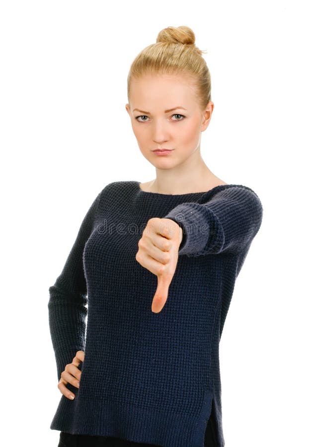 Kobieta kciuki zestrzelają zdjęcie stock