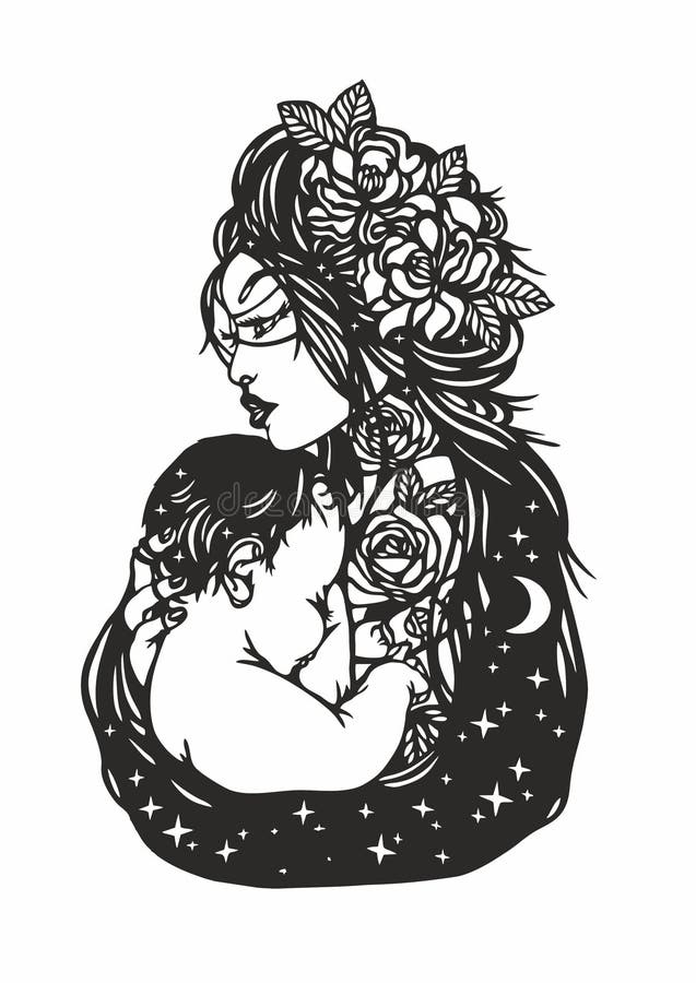 Kobieta trzyma dziecka Ð ¡ lipart dzień kwiat daje mum syna matkom ilustracja wektor Kobieta trzyma dziecka Ð ¡ lipart dzień kwiat daje mum syna matkom ilustracja wektor