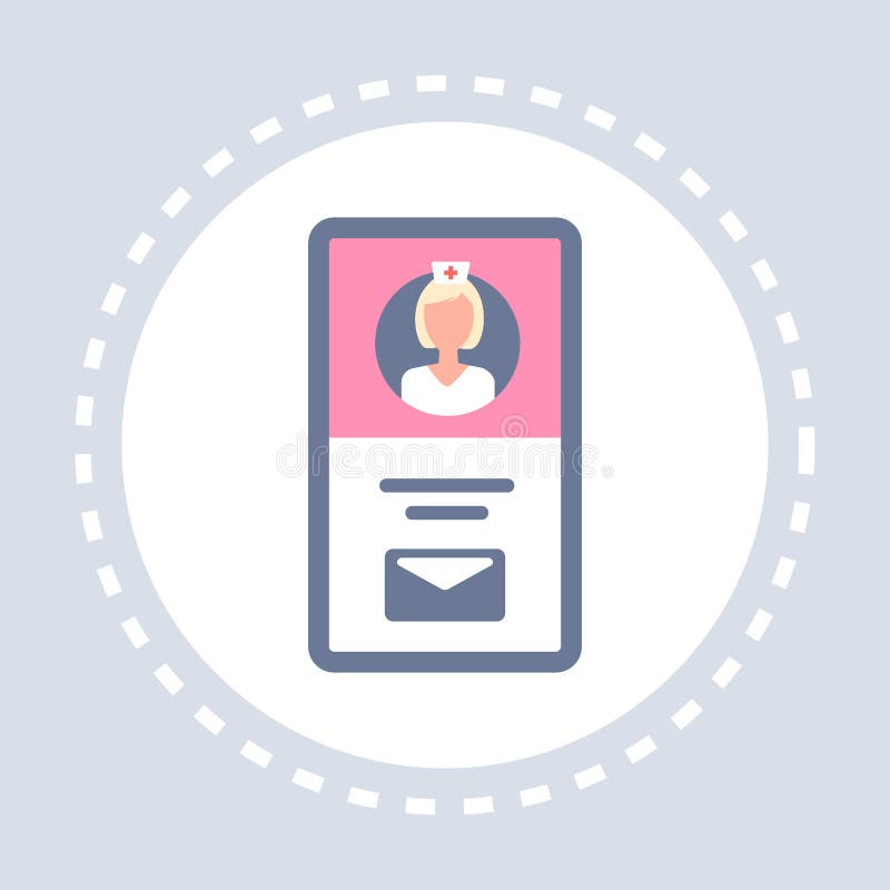 Kobiety doktorskiej online konsultacji smartphone ekranu ikony opieki zdrowotnej usługi zdrowotnej logo mobilna podaniowa medycyn ilustracji Kobiety doktorskiej online konsultacji smartphone ekranu ikony opieki zdrowotnej usługi zdrowotnej logo mobilna podaniowa medycyn ilustracji