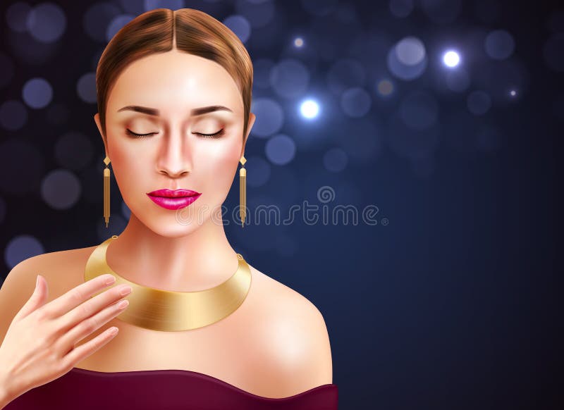 Kobiety I biżuterii ilustracja ilustracja wektor Kobiety I biżuterii ilustracja ilustracja wektor