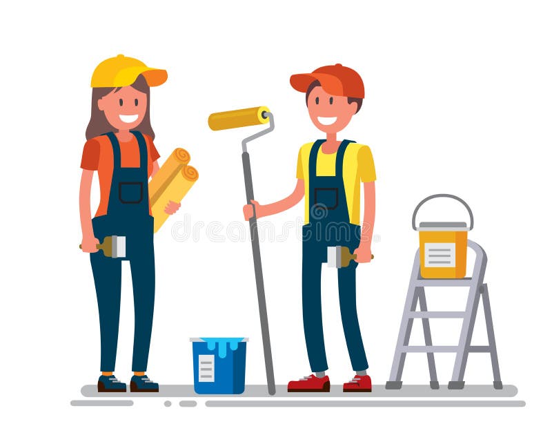 Kobiety i mężczyzna pracownik ilustracji Kobiety i mężczyzna pracownik ilustracji