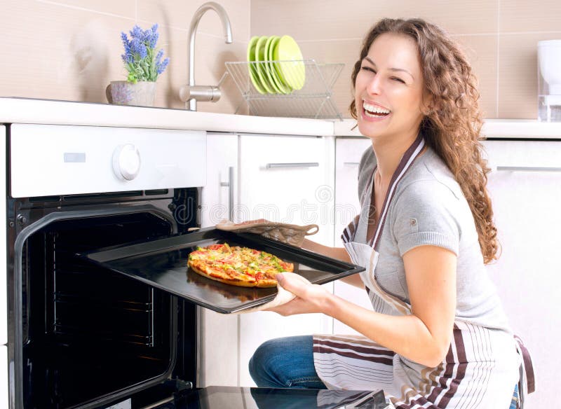 Kobiety Kulinarna pizza