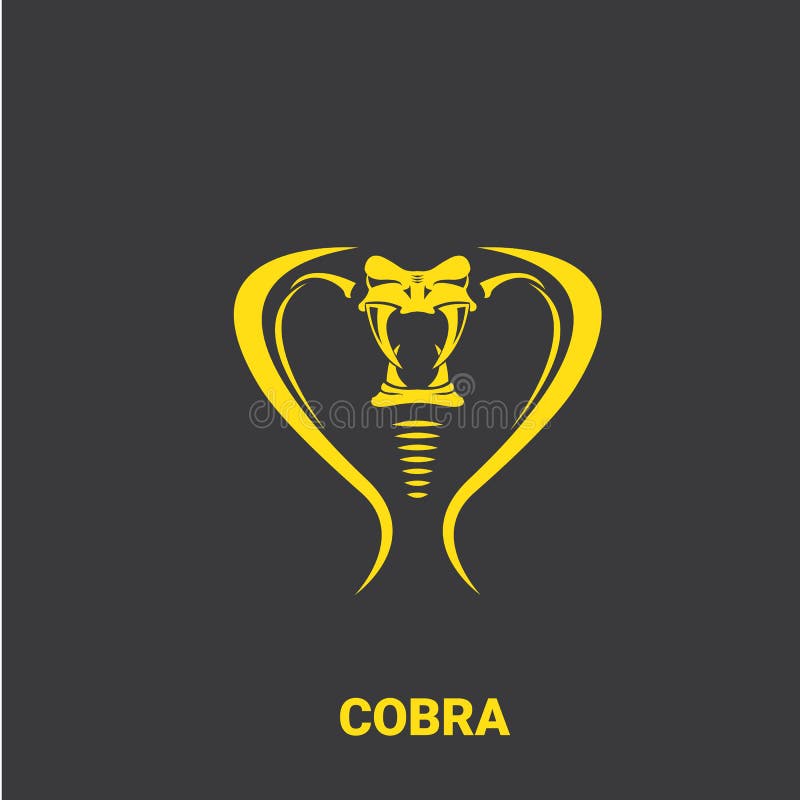 Kobra-Schlangenkopf des Vektors gefährlicher mit Haubenlogo-Designschablone Gefahrenkönigskobraikone Vipernorangenschattenbild stock abbildung Kobra-Schlangenkopf des Vektors gefährlicher mit Haubenlogo-Designschablone Gefahrenkönigskobraikone Vipernorangenschattenbild stock abbildung