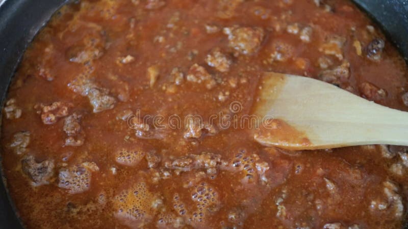 Kochen Soße Rindfleisch von Bolognese