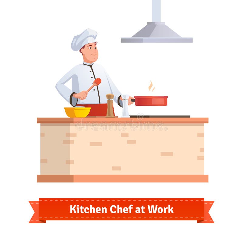 Kock Cooking Food royaltyfri illustrationer Kock Cooking Food royaltyfri illustrationer