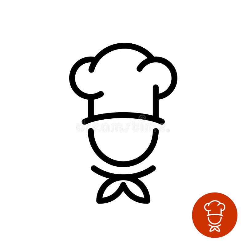 Kock i en logo för matlagninghattöversikt