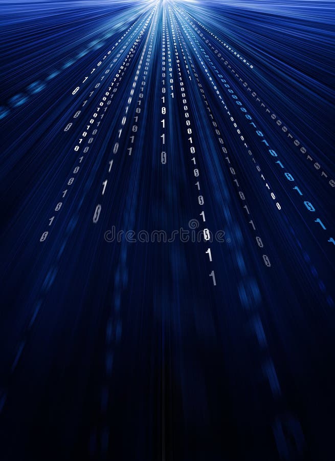 Binary code in motion; computer generated. Binary code in motion; computer generated