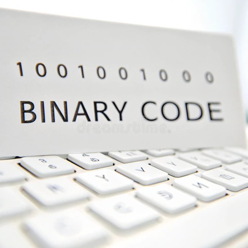 Kod binarny wyizolowany na białym tle. Kod binarny w sekwencji wyizolowanej na białym tle reprezentującym przetwarzanie danych programowania komputerowego i technologię cyfrową