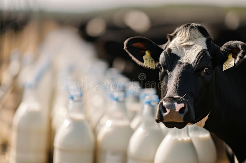 cows on the farm , milk industry . AI generated. cows on the farm , milk industry . AI generated