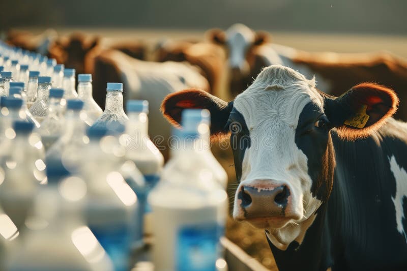 cows on the farm , milk industry . AI generated. cows on the farm , milk industry . AI generated