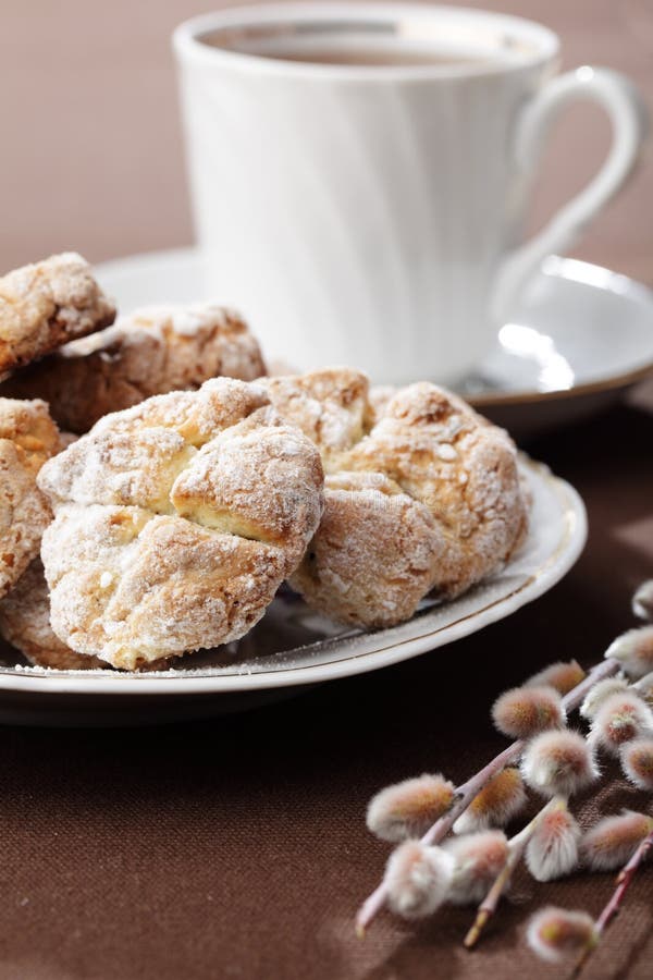 Koekjes en thee royalty-vrije stock foto Koekjes en thee royalty-vrije stock foto