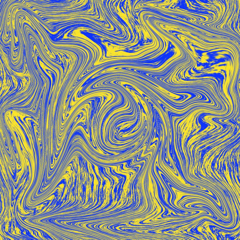 Koele abstracte vloeibare textuur Combinatie van blauw en geel vector illustratie Koele abstracte vloeibare textuur Combinatie van blauw en geel vector illustratie