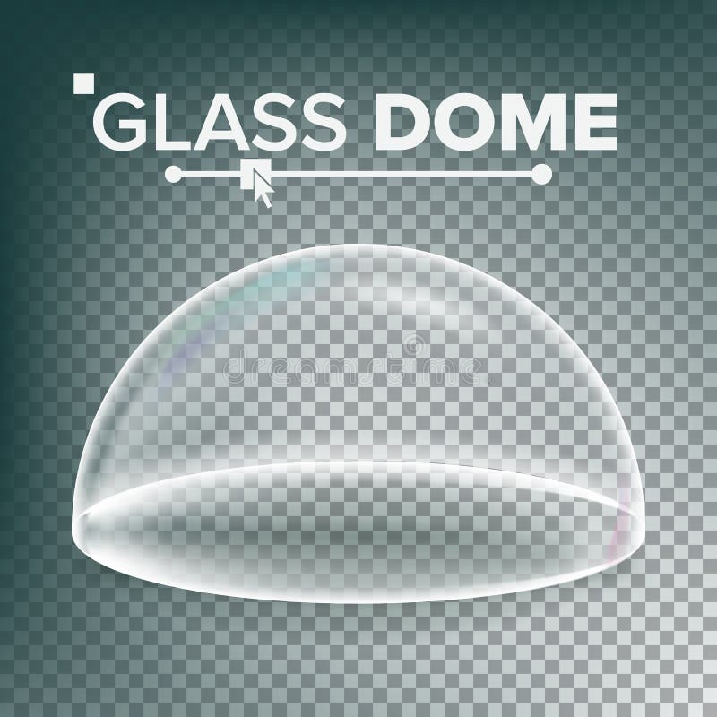 Koepelvector Reclame, het Ontwerpelement van het Presentatieglas Malplaatjemodel Realistische Geïsoleerde Transparant vector illustratie Koepelvector Reclame, het Ontwerpelement van het Presentatieglas Malplaatjemodel Realistische Geïsoleerde Transparant vector illustratie