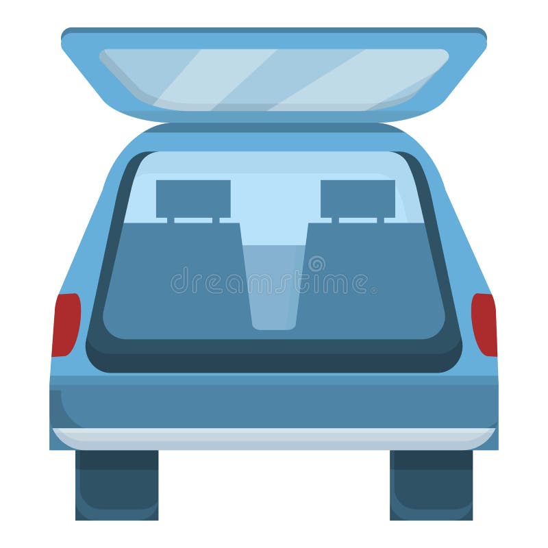 Kofferraum Auto Symbol Cartoon Stil Vektor Abbildung