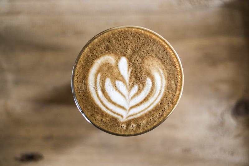 Koffie latte art.