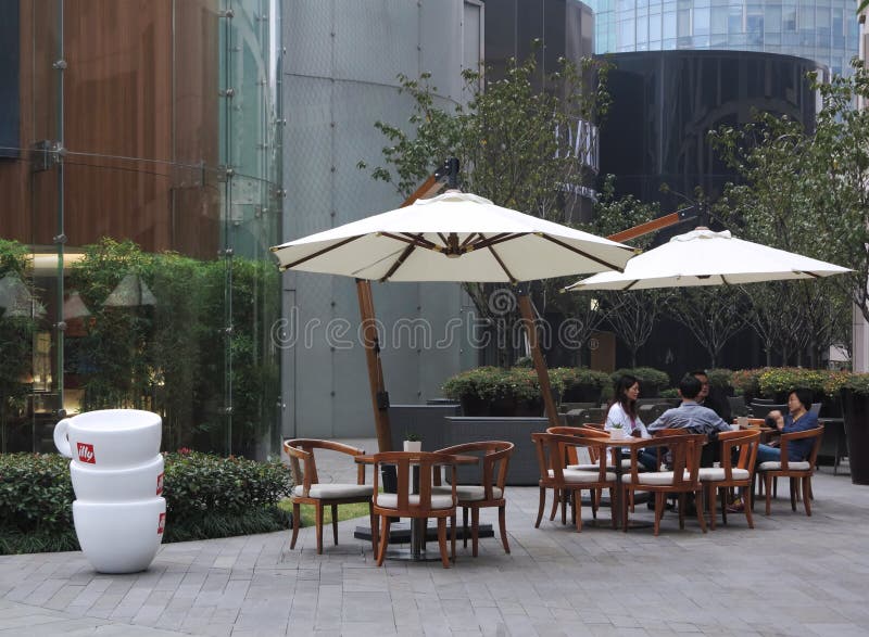 Koffiewinkel, Shanghai, China royalty-vrije stock foto's