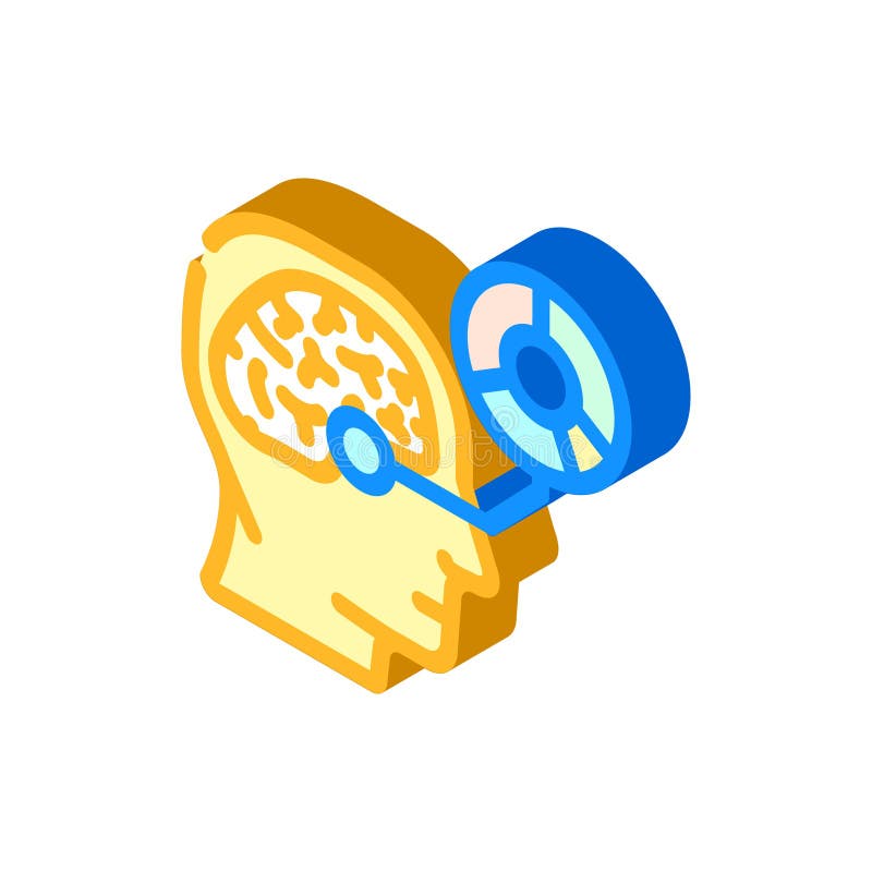 Kognitive Fertigkeiten Neurowissenschaft Neurologie Isomometrie Darstellung eines Vektors stock abbildung