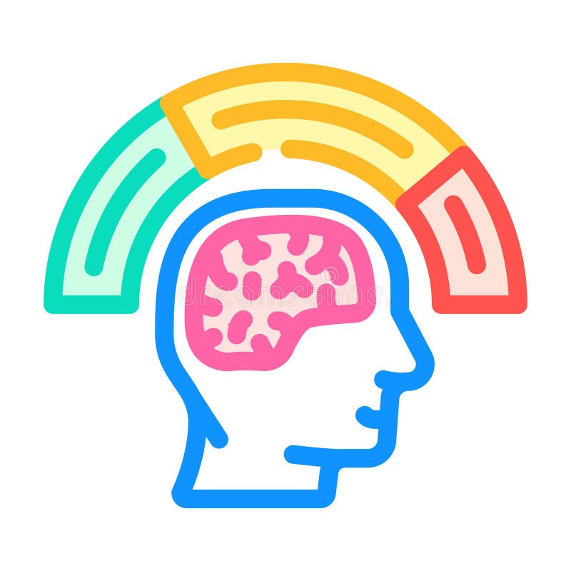 Kognitive Last ux ui design color icon vektorbasierte Abbildung vektor abbildung