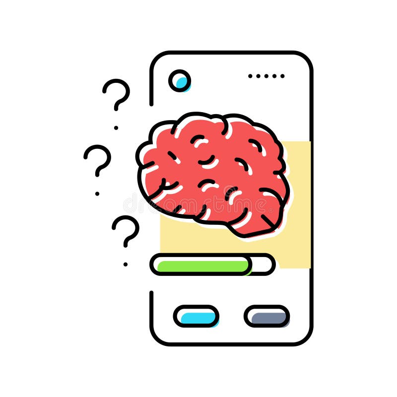 Kognitive Last ux ui design color icon vektorbasierte Abbildung lizenzfreie abbildung